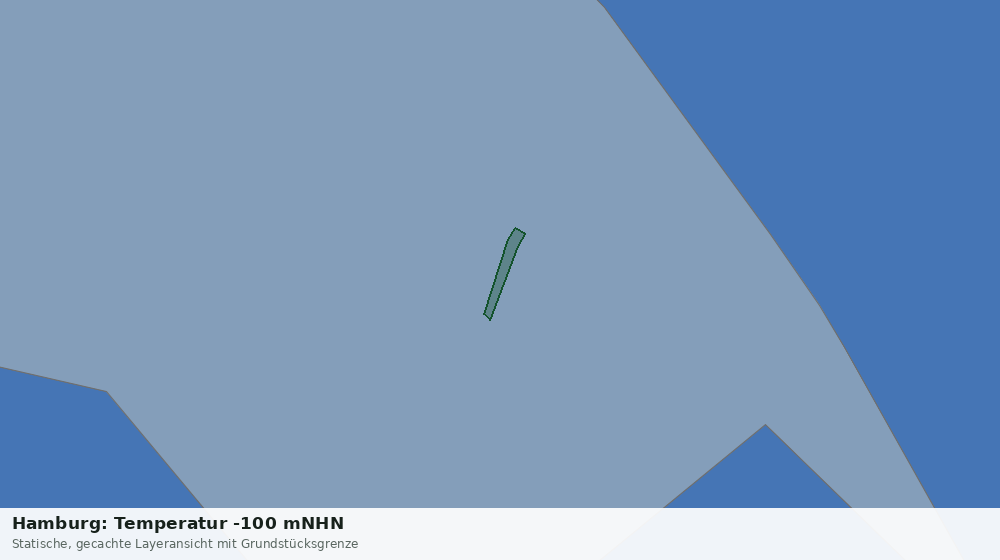 Statische Kartenansicht: Hamburg: Temperatur -100 mNHN