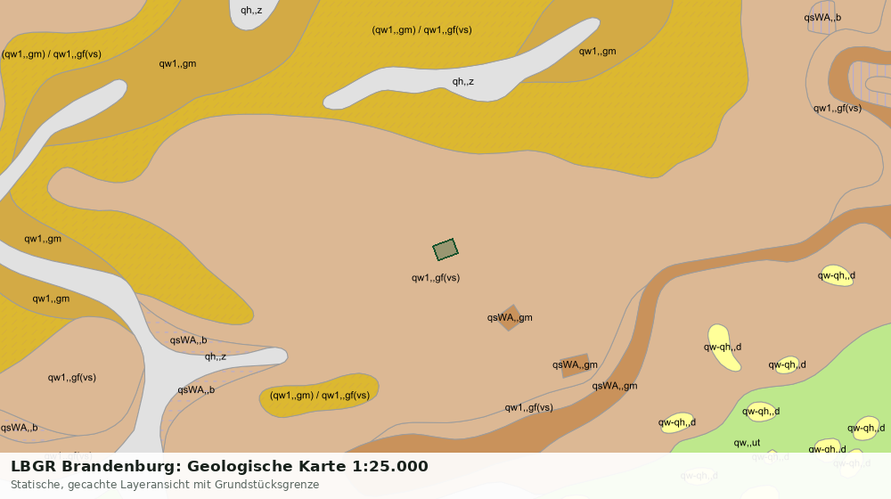 Statische Kartenansicht: LBGR Brandenburg: Geologische Karte 1:25.000