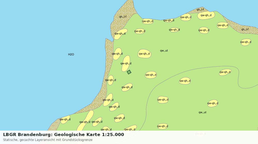 Statische Kartenansicht: LBGR Brandenburg: Geologische Karte 1:25.000