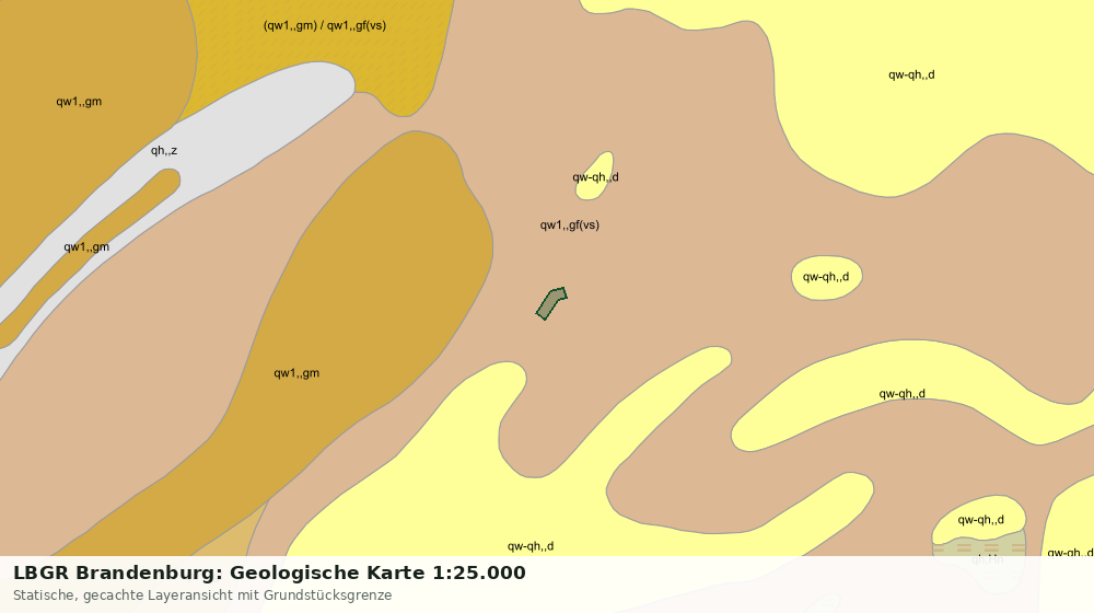 Statische Kartenansicht: LBGR Brandenburg: Geologische Karte 1:25.000