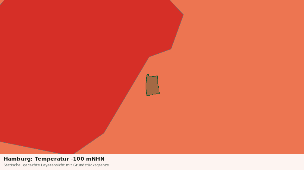 Statische Kartenansicht: Hamburg: Temperatur -100 mNHN