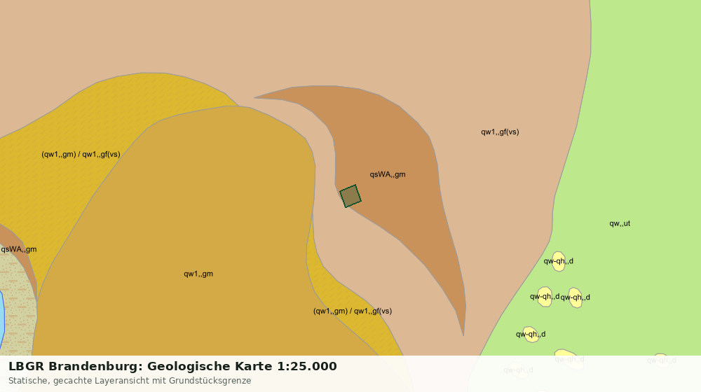 Statische Kartenansicht: LBGR Brandenburg: Geologische Karte 1:25.000