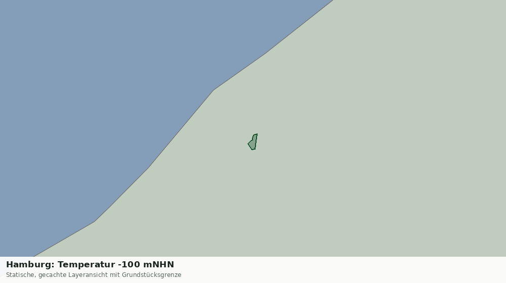 Statische Kartenansicht: Hamburg: Temperatur -100 mNHN