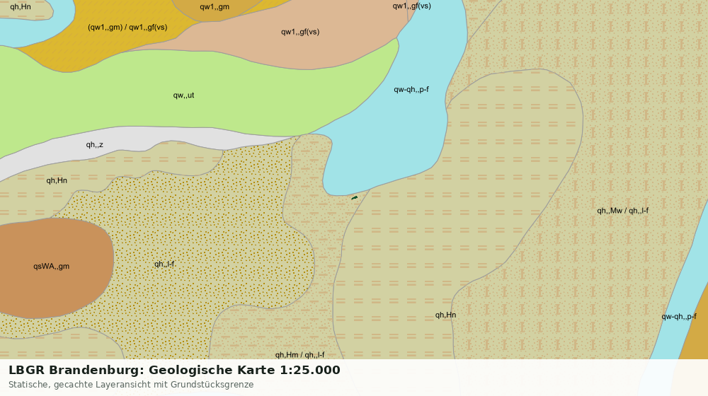 Statische Kartenansicht: LBGR Brandenburg: Geologische Karte 1:25.000