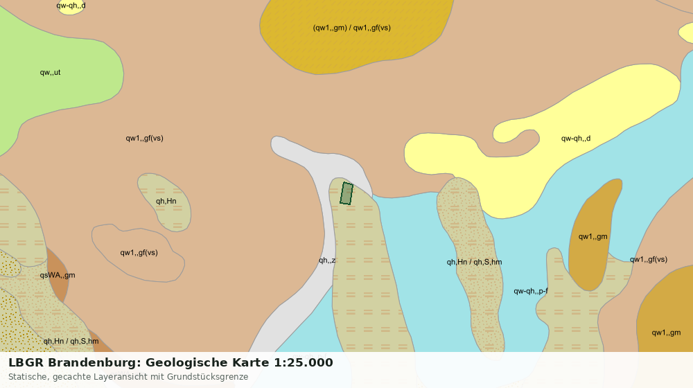 Statische Kartenansicht: LBGR Brandenburg: Geologische Karte 1:25.000