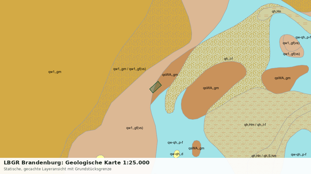 Statische Kartenansicht: LBGR Brandenburg: Geologische Karte 1:25.000