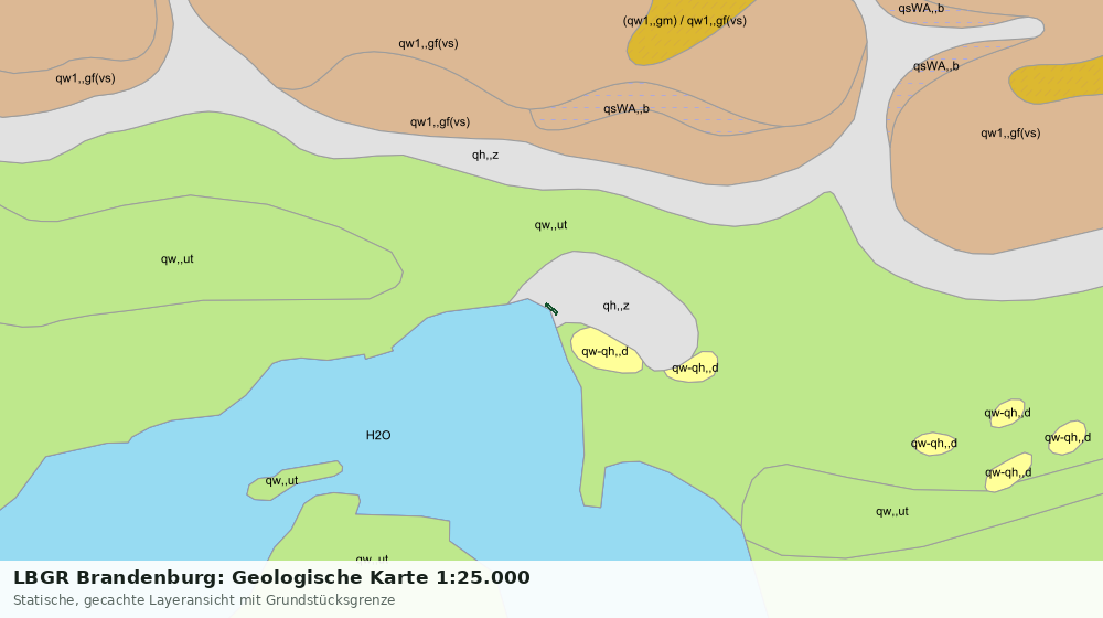 Statische Kartenansicht: LBGR Brandenburg: Geologische Karte 1:25.000