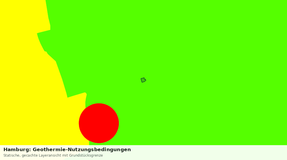 Statische Kartenansicht: Hamburg: Geothermie-Nutzungsbedingungen