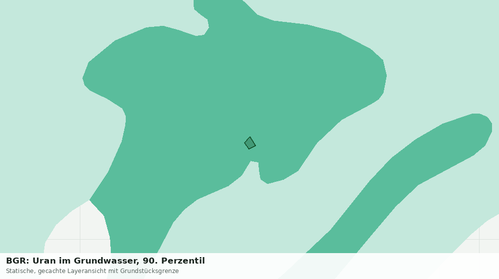 Statische Kartenansicht: BGR: Uran im Grundwasser, 90. Perzentil