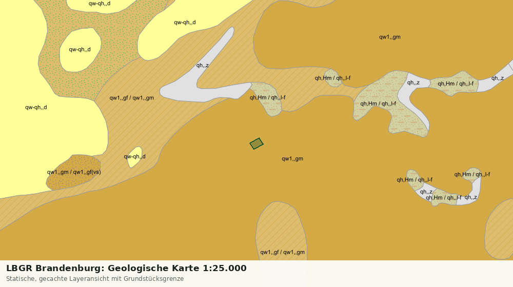 Statische Kartenansicht: LBGR Brandenburg: Geologische Karte 1:25.000