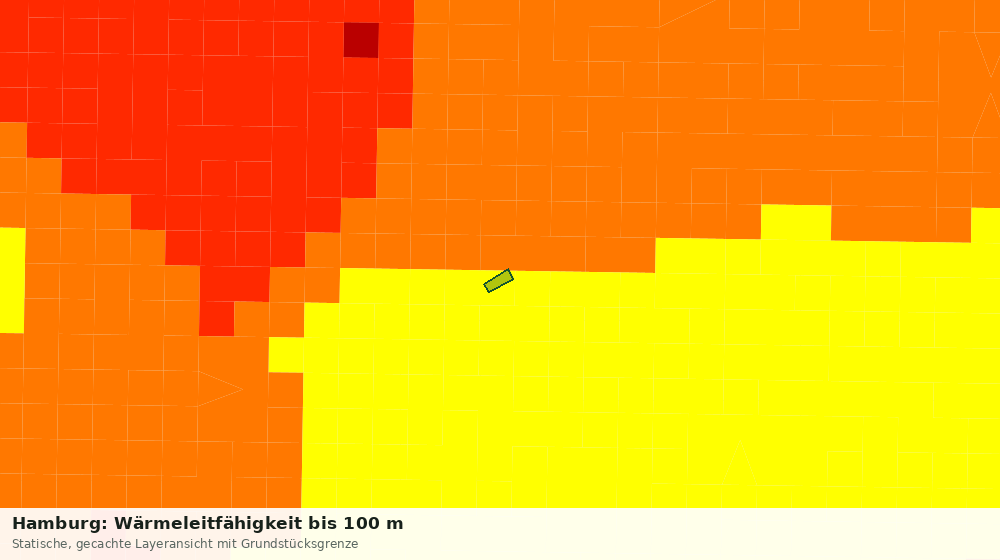 Statische Kartenansicht: Hamburg: Wärmeleitfähigkeit bis 100 m