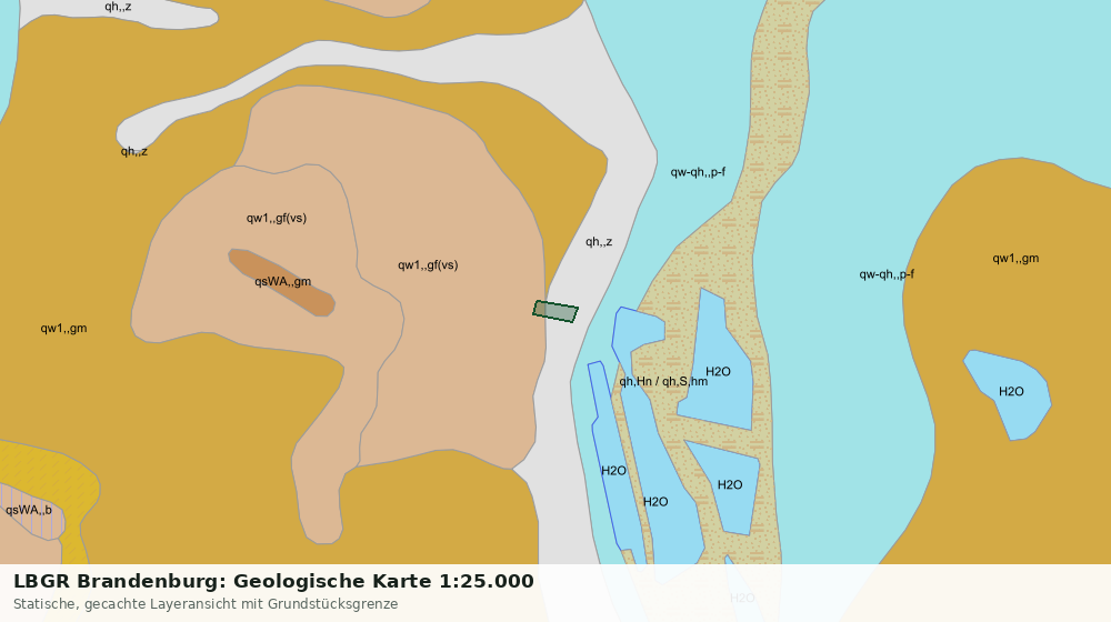 Statische Kartenansicht: LBGR Brandenburg: Geologische Karte 1:25.000