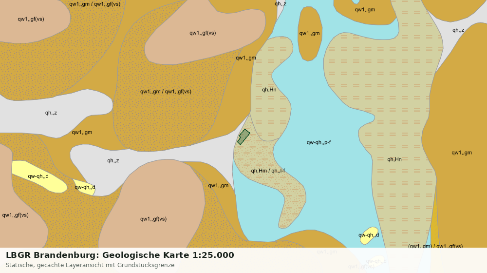 Statische Kartenansicht: LBGR Brandenburg: Geologische Karte 1:25.000