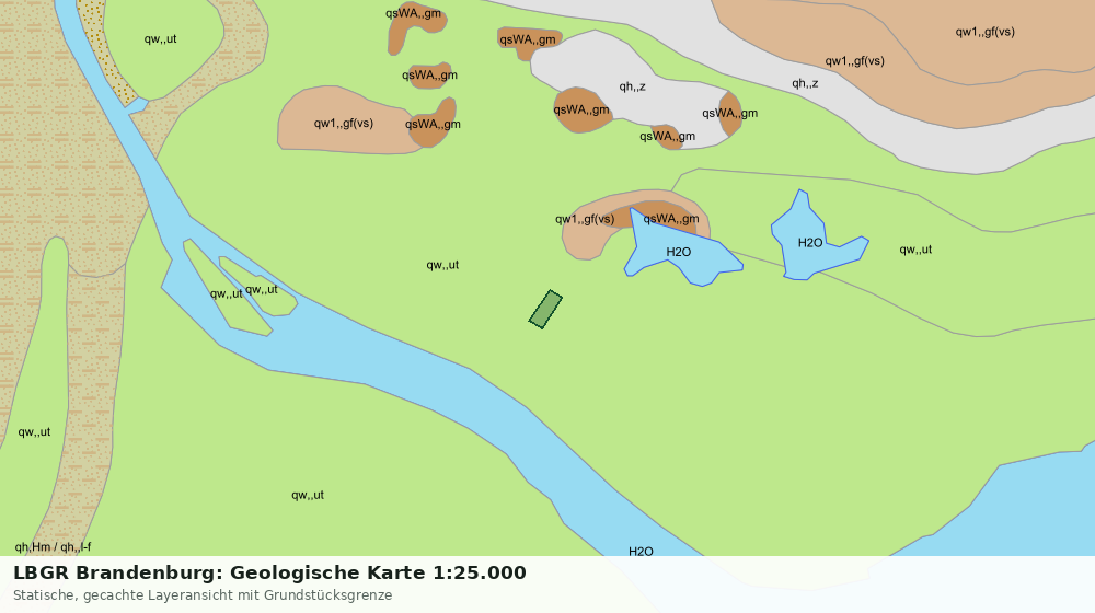 Statische Kartenansicht: LBGR Brandenburg: Geologische Karte 1:25.000