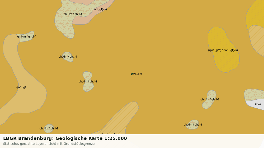 Statische Kartenansicht: LBGR Brandenburg: Geologische Karte 1:25.000