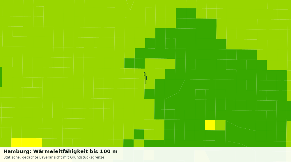 Statische Kartenansicht: Hamburg: Wärmeleitfähigkeit bis 100 m