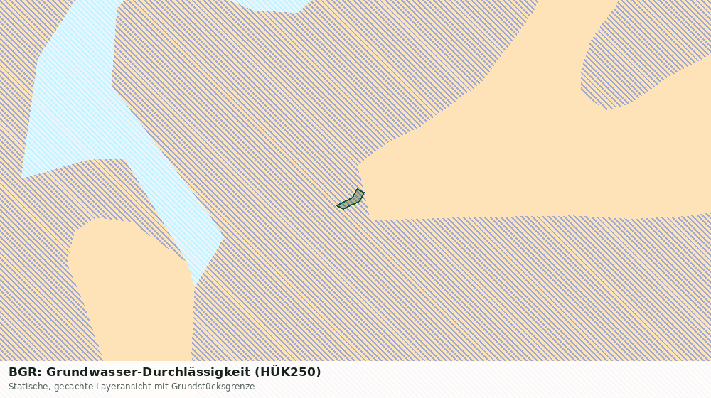 Statische Kartenansicht: BGR: Grundwasser-Durchlässigkeit (HÜK250)