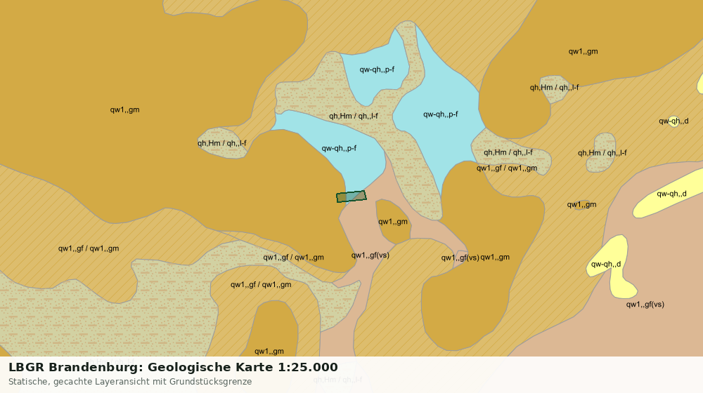 Statische Kartenansicht: LBGR Brandenburg: Geologische Karte 1:25.000