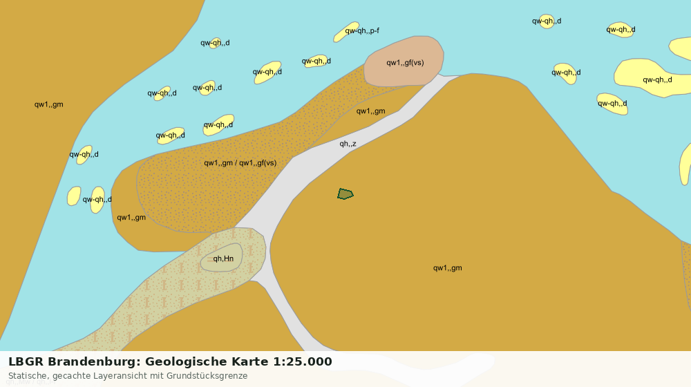 Statische Kartenansicht: LBGR Brandenburg: Geologische Karte 1:25.000