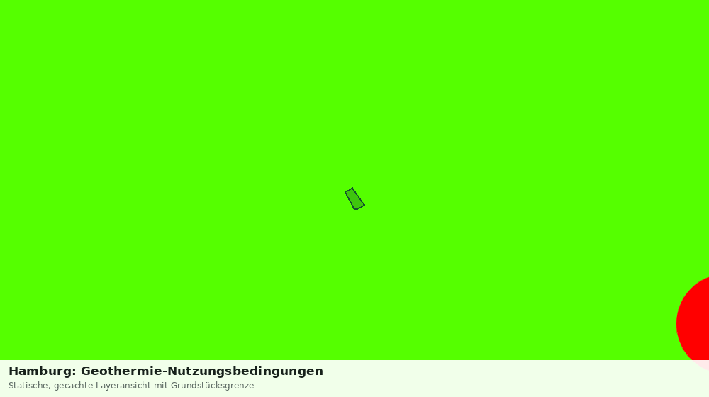 Statische Kartenansicht: Hamburg: Geothermie-Nutzungsbedingungen