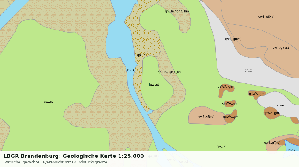 Statische Kartenansicht: LBGR Brandenburg: Geologische Karte 1:25.000