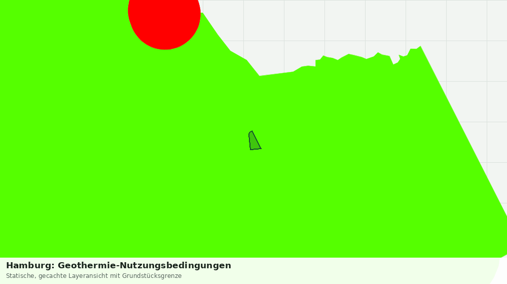 Statische Kartenansicht: Hamburg: Geothermie-Nutzungsbedingungen