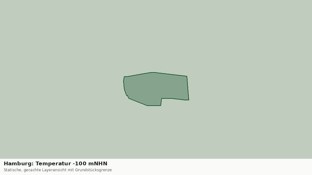 Statische Kartenansicht: Hamburg: Temperatur -100 mNHN