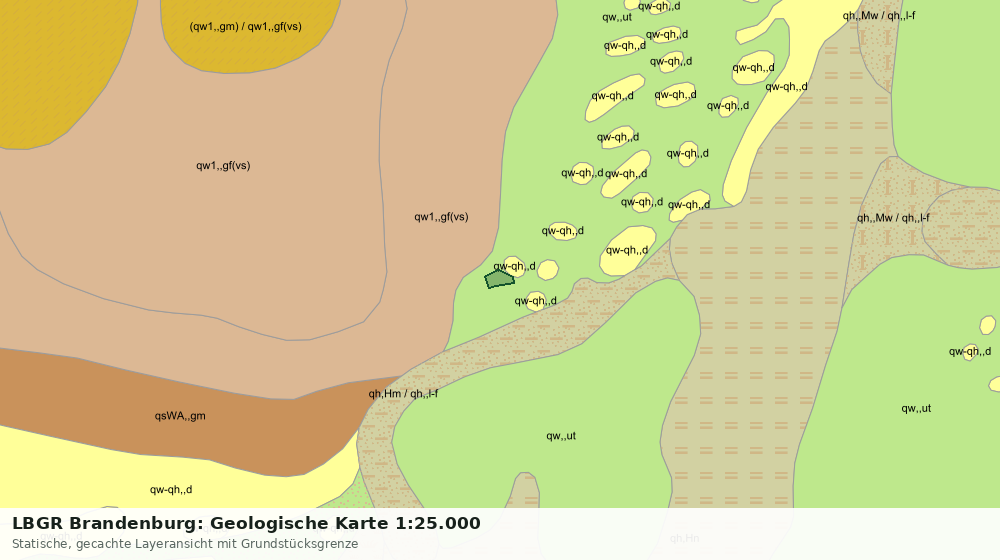 Statische Kartenansicht: LBGR Brandenburg: Geologische Karte 1:25.000