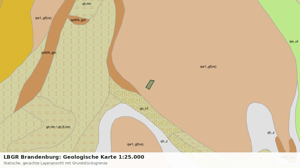 Statische Kartenansicht: LBGR Brandenburg: Geologische Karte 1:25.000