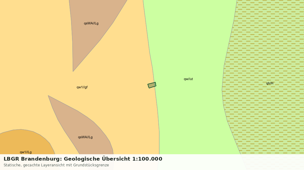 Statische Kartenansicht: LBGR Brandenburg: Geologische Übersicht 1:100.000