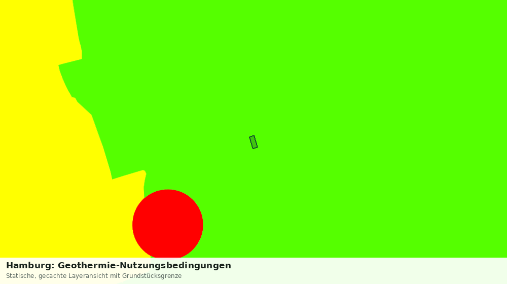 Statische Kartenansicht: Hamburg: Geothermie-Nutzungsbedingungen