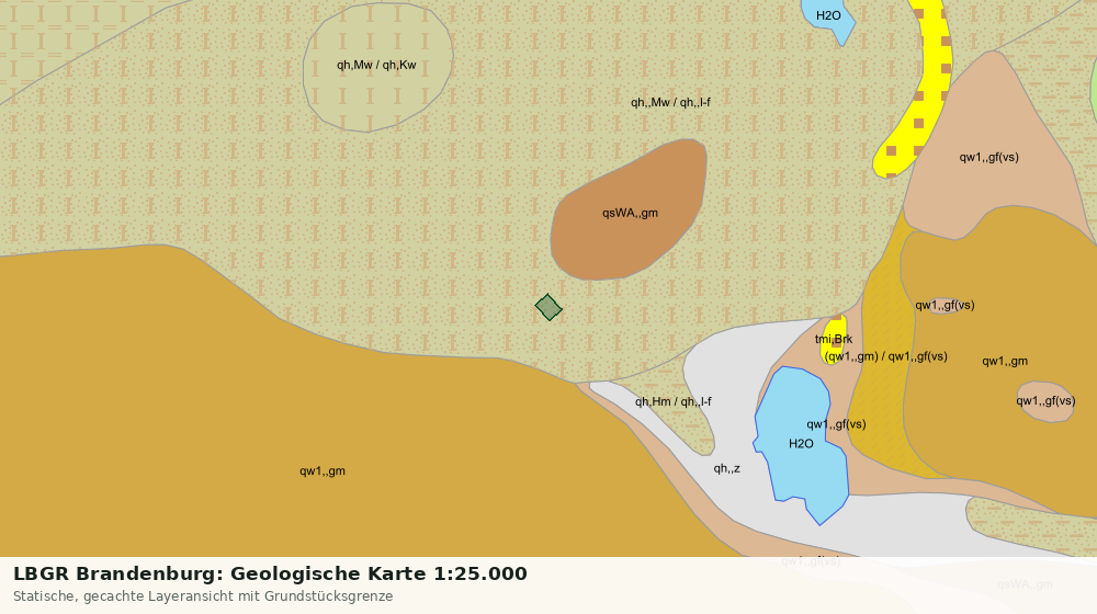 Statische Kartenansicht: LBGR Brandenburg: Geologische Karte 1:25.000