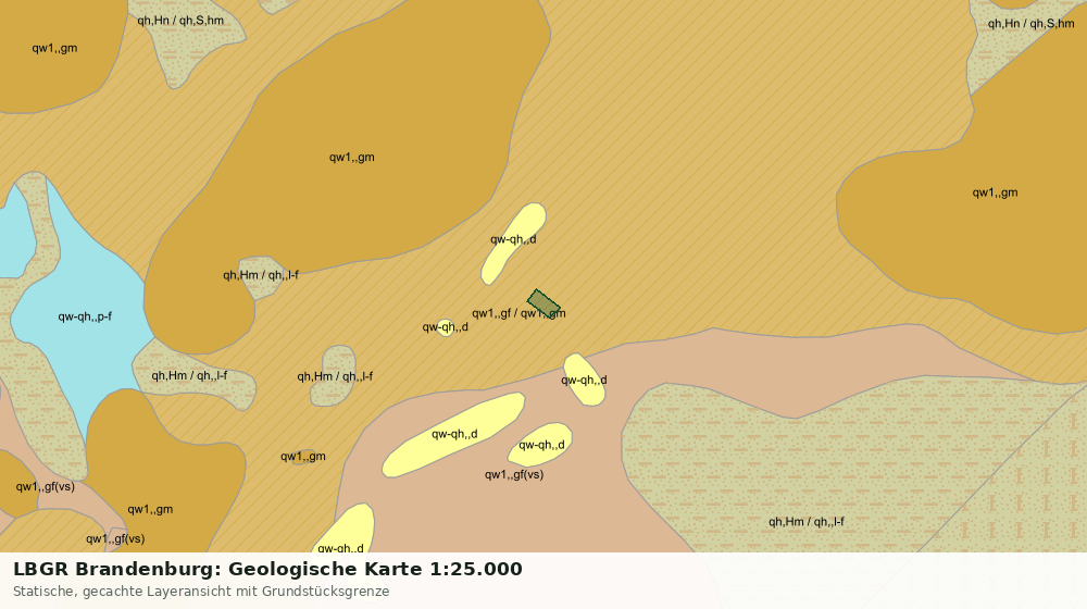 Statische Kartenansicht: LBGR Brandenburg: Geologische Karte 1:25.000