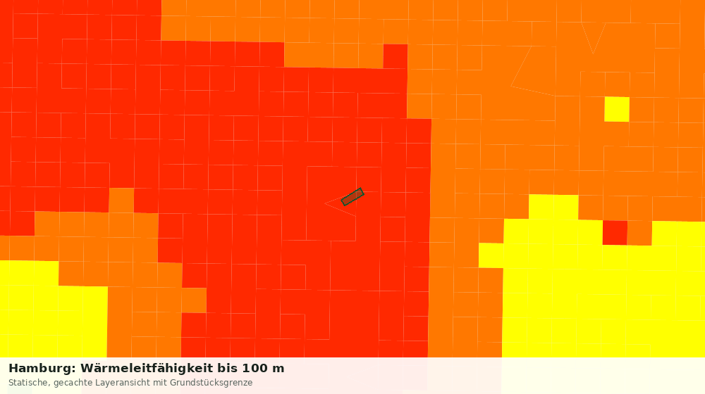 Statische Kartenansicht: Hamburg: Wärmeleitfähigkeit bis 100 m