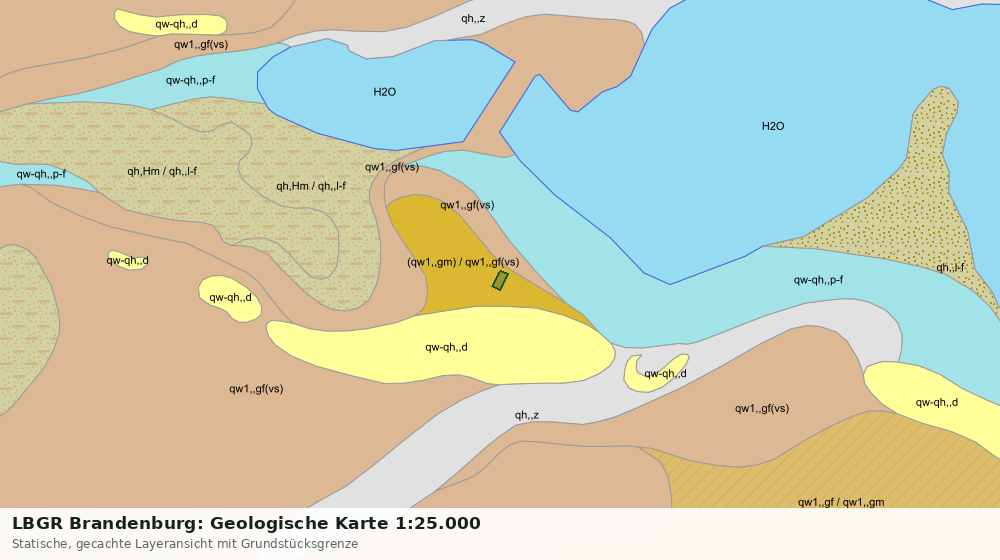 Statische Kartenansicht: LBGR Brandenburg: Geologische Karte 1:25.000