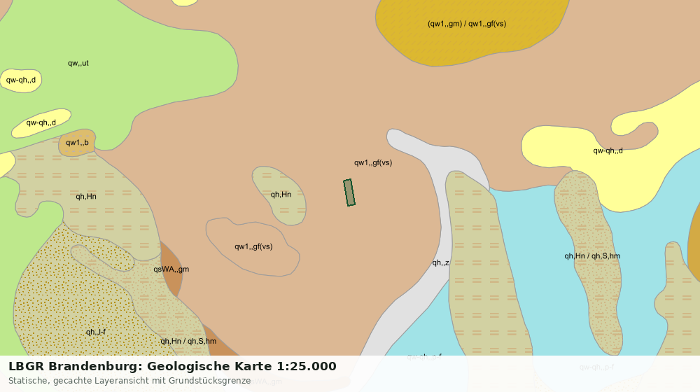Statische Kartenansicht: LBGR Brandenburg: Geologische Karte 1:25.000