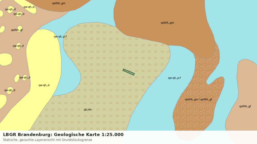 Statische Kartenansicht: LBGR Brandenburg: Geologische Karte 1:25.000
