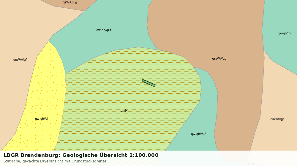 Statische Kartenansicht: LBGR Brandenburg: Geologische Übersicht 1:100.000