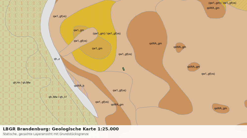 Statische Kartenansicht: LBGR Brandenburg: Geologische Karte 1:25.000