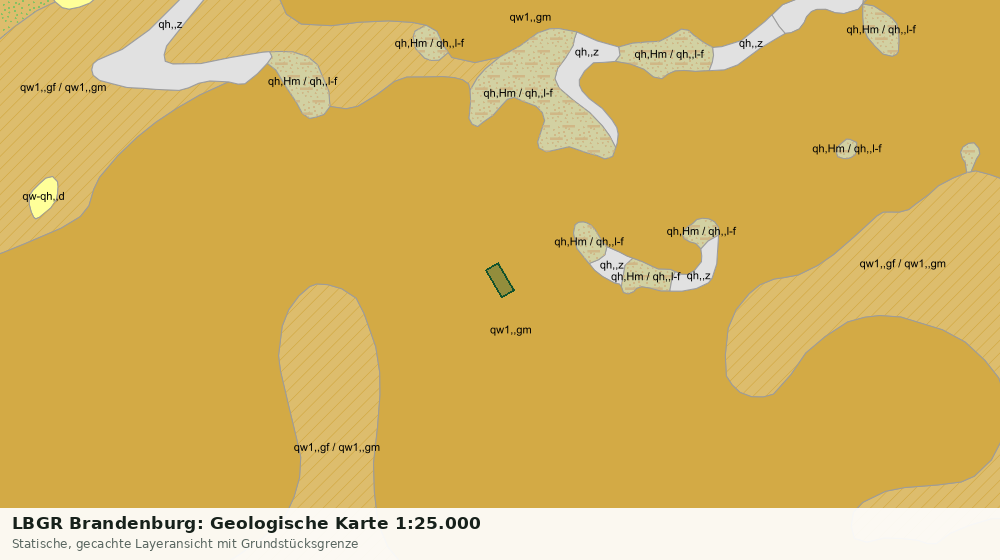 Statische Kartenansicht: LBGR Brandenburg: Geologische Karte 1:25.000