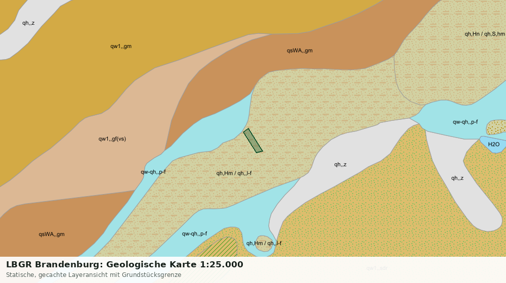 Statische Kartenansicht: LBGR Brandenburg: Geologische Karte 1:25.000