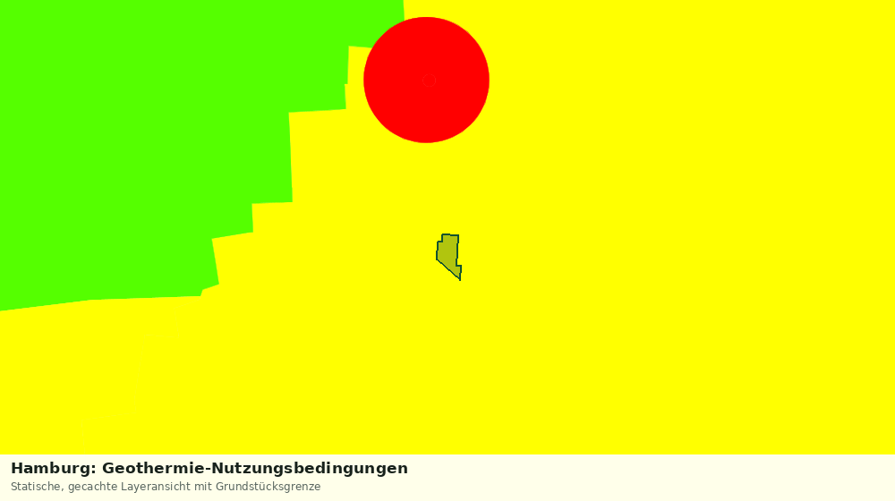 Statische Kartenansicht: Hamburg: Geothermie-Nutzungsbedingungen