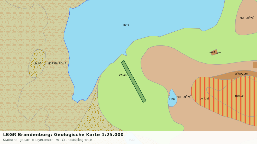 Statische Kartenansicht: LBGR Brandenburg: Geologische Karte 1:25.000