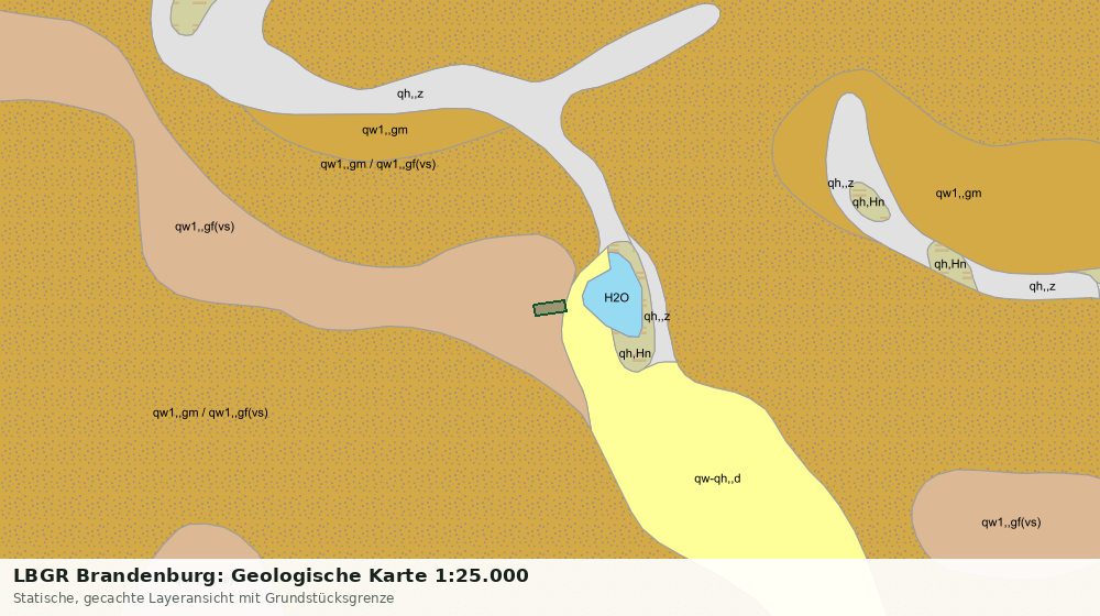 Statische Kartenansicht: LBGR Brandenburg: Geologische Karte 1:25.000