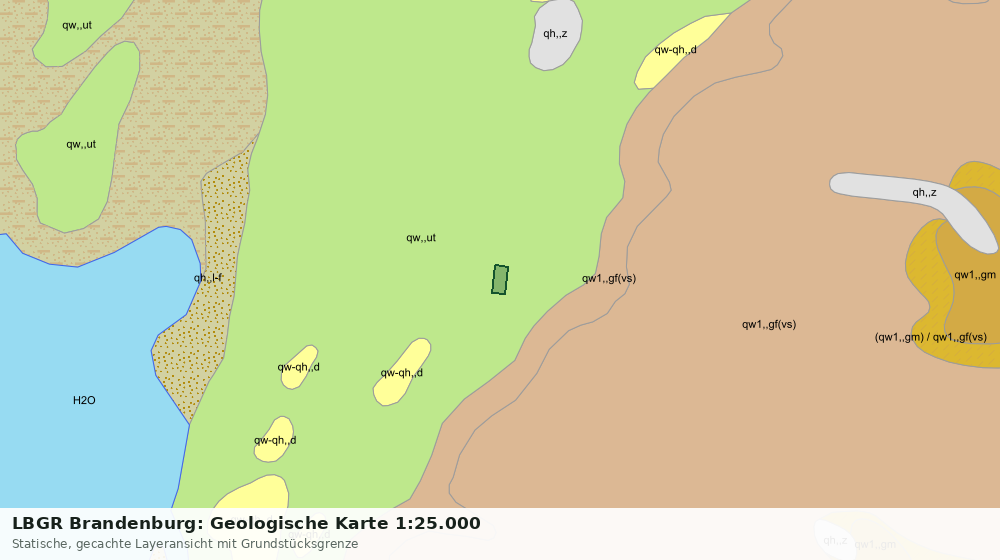 Statische Kartenansicht: LBGR Brandenburg: Geologische Karte 1:25.000