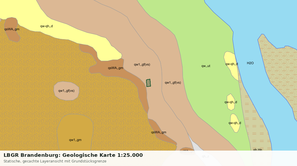 Statische Kartenansicht: LBGR Brandenburg: Geologische Karte 1:25.000
