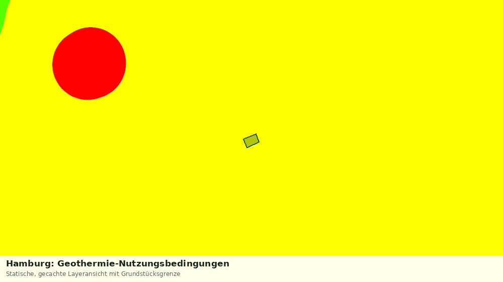 Statische Kartenansicht: Hamburg: Geothermie-Nutzungsbedingungen