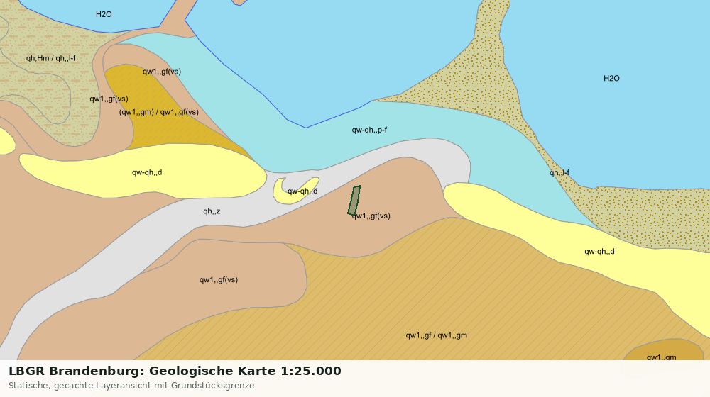 Statische Kartenansicht: LBGR Brandenburg: Geologische Karte 1:25.000