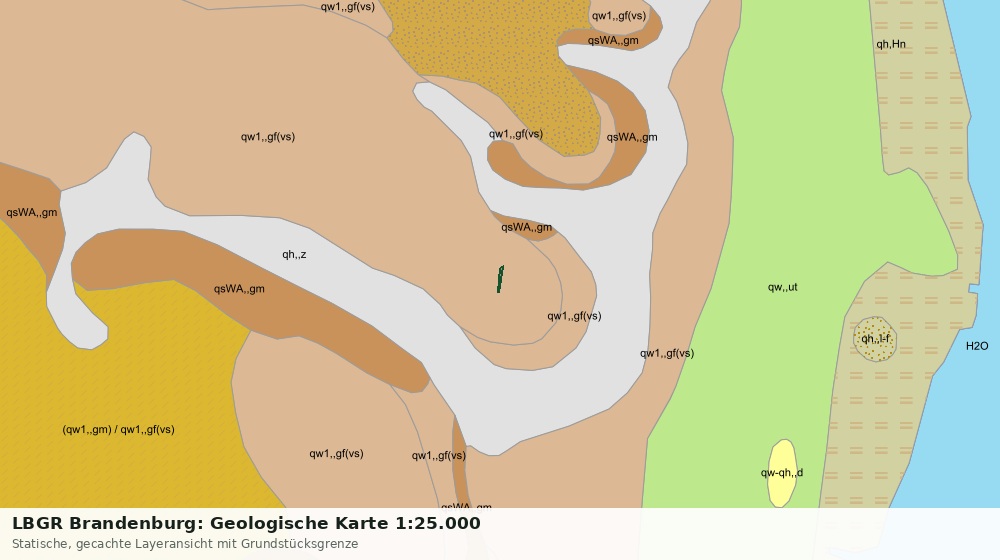 Statische Kartenansicht: LBGR Brandenburg: Geologische Karte 1:25.000