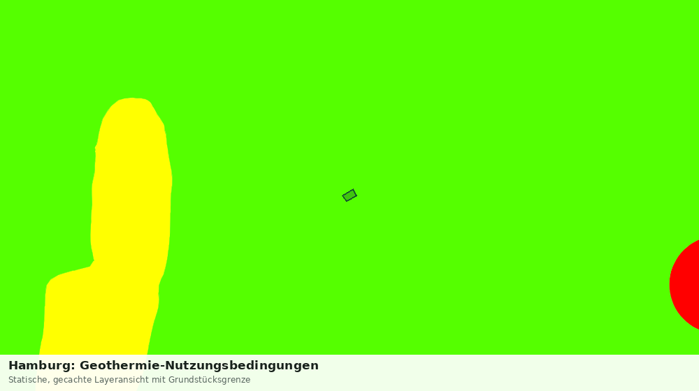 Statische Kartenansicht: Hamburg: Geothermie-Nutzungsbedingungen